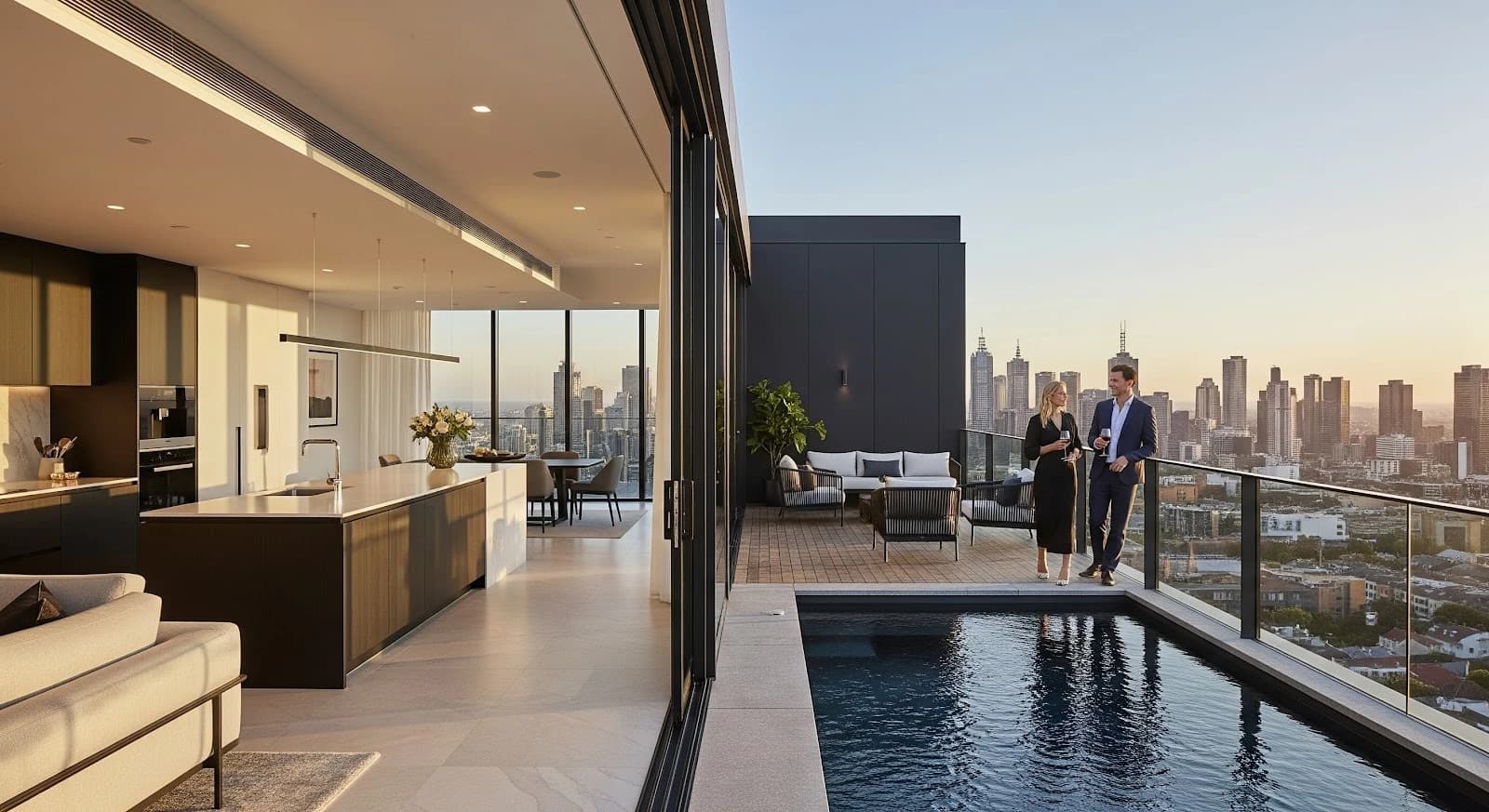 Melbourne penthouse view
