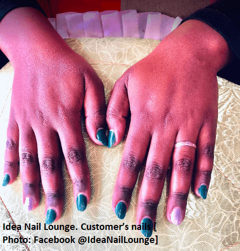Idea Nail Lounge customer's nails