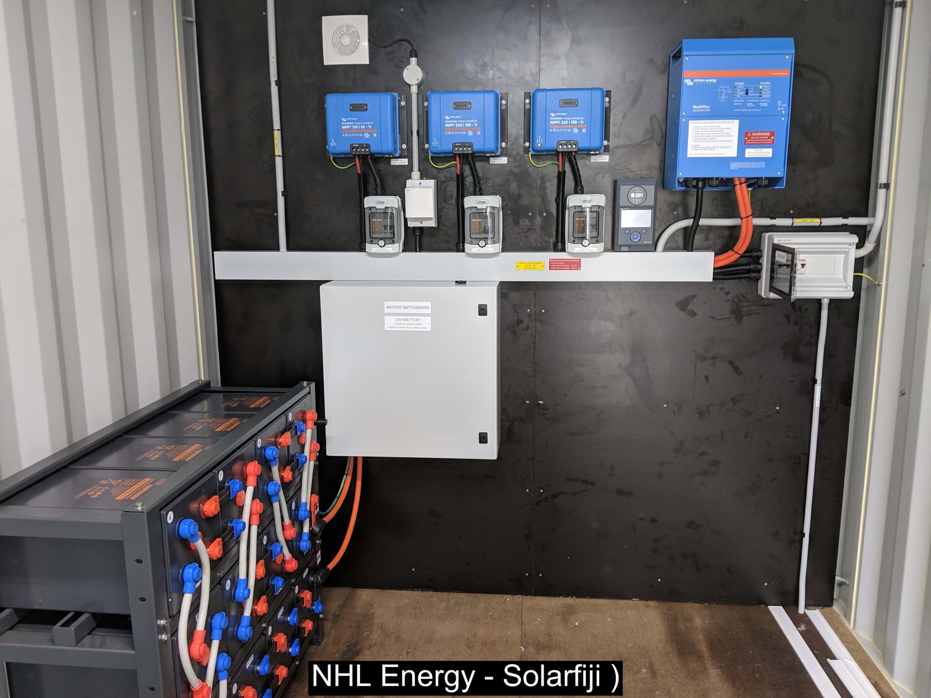 Grid Connect Solar System housed in a container house
