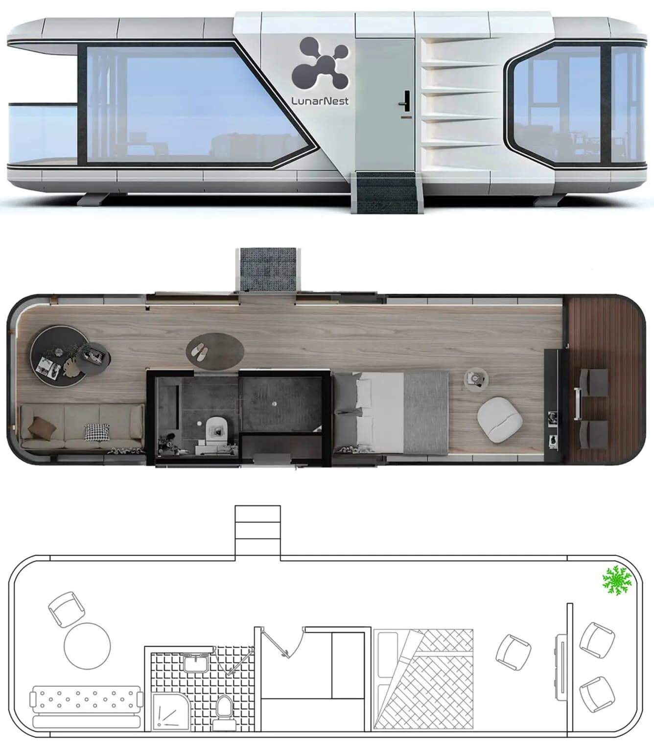Capsule house interior design