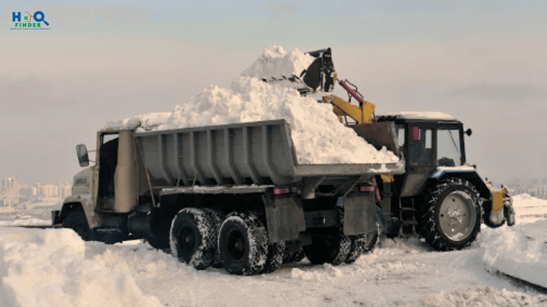Commercial snow removal services